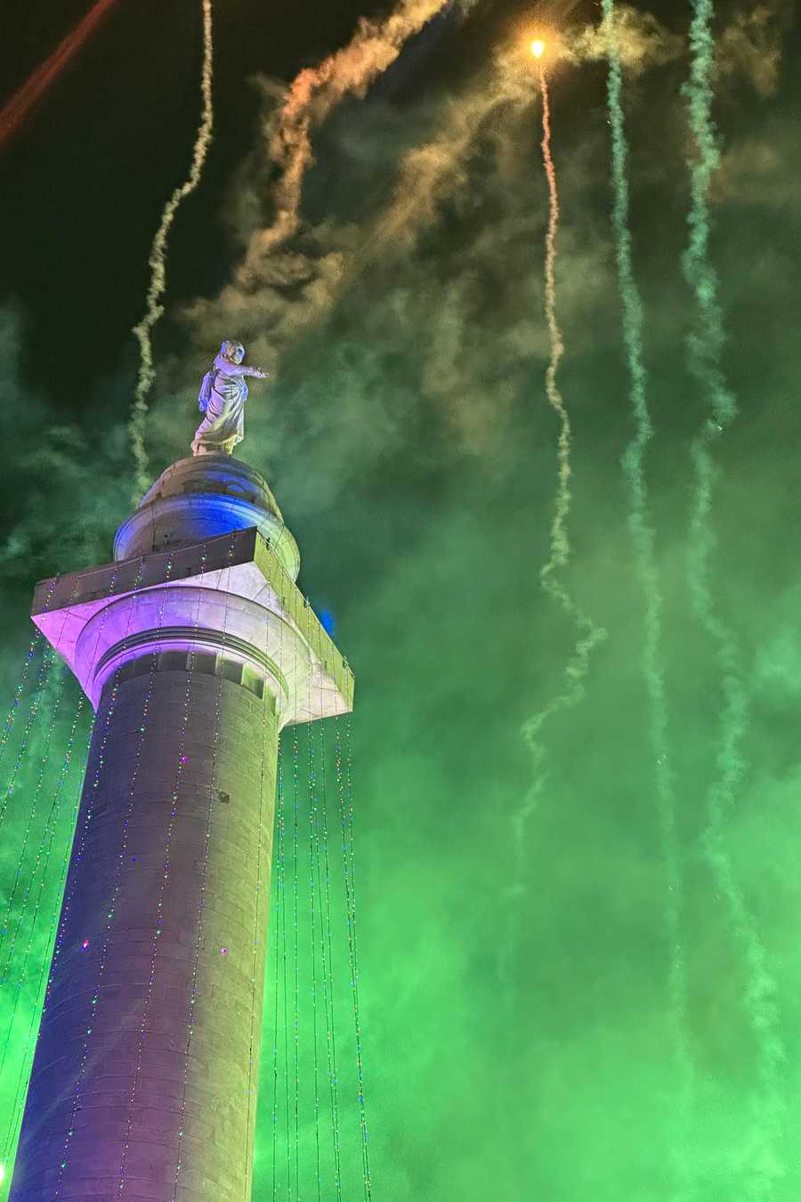 See the 2022 Washington Monument lighting in Baltimore