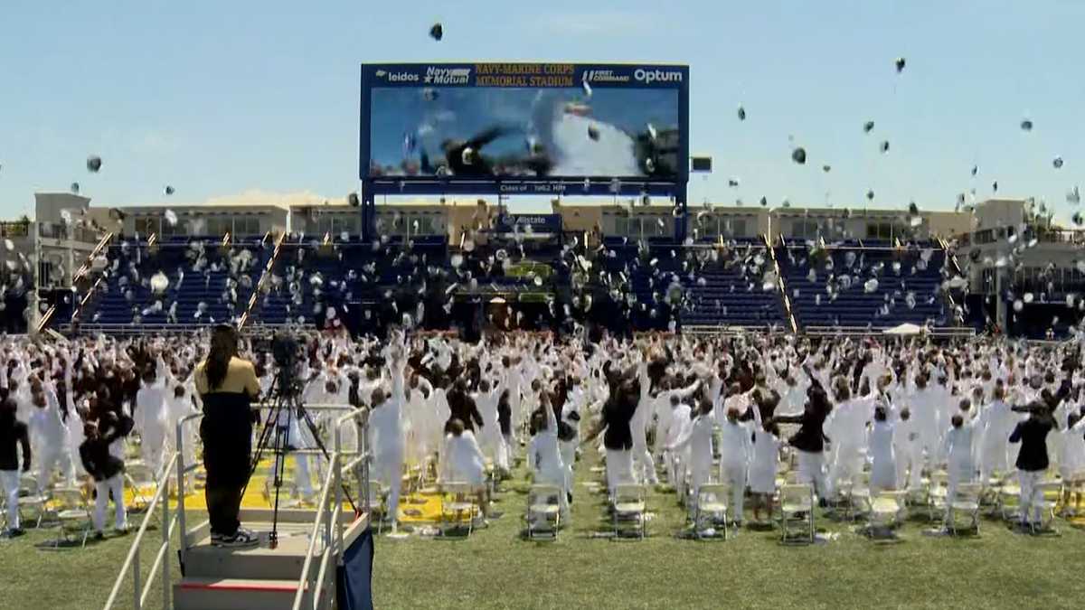 US Naval Academy holds commissioning ceremony for class of 2023