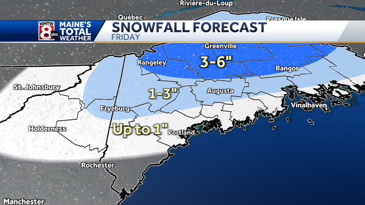 More wintry weather in Maine to impact Friday