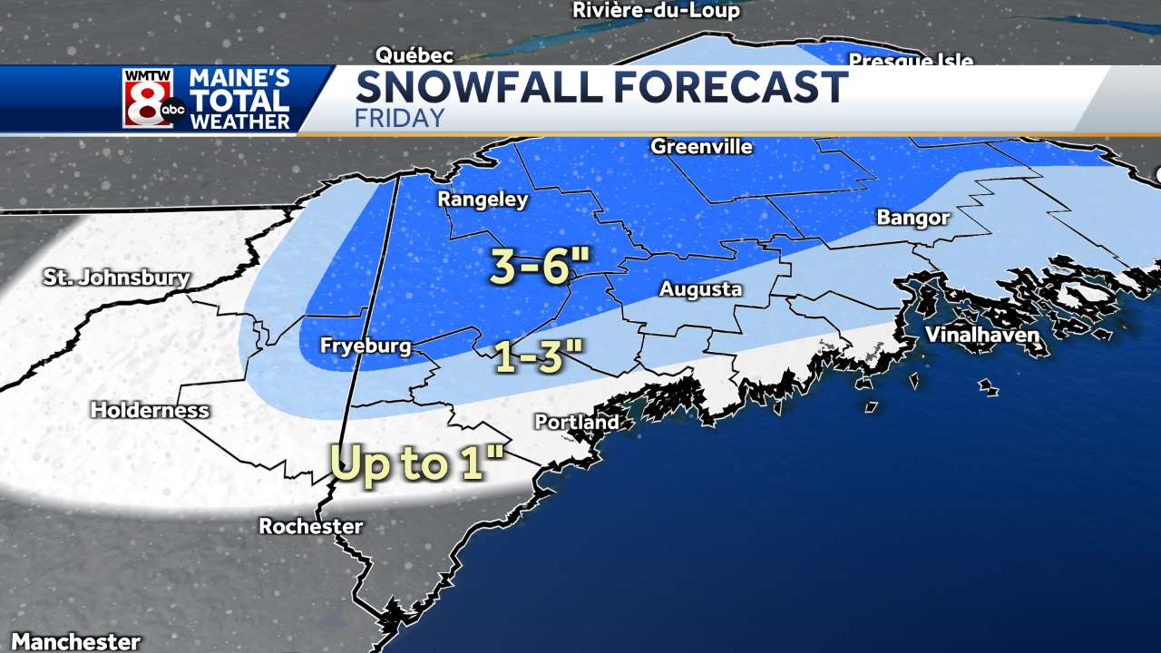 Snow And Sleet Making Maine Roads Very Slippery   2024 Winter Snow Map 65b3c10df0b3d 