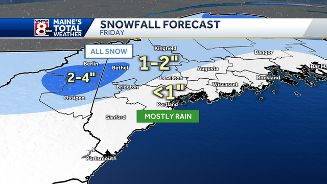 Snow and rain to impact Maine on Friday - Vimarsana News