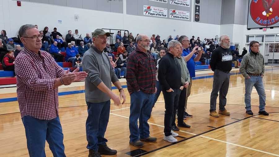 Maine school's original basketball team honored 50 years later