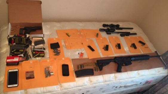 Officers seized these weapons and ammunition on Saturday, July 22, 2017, during a probation search at a home, the Stockton Police Department said.