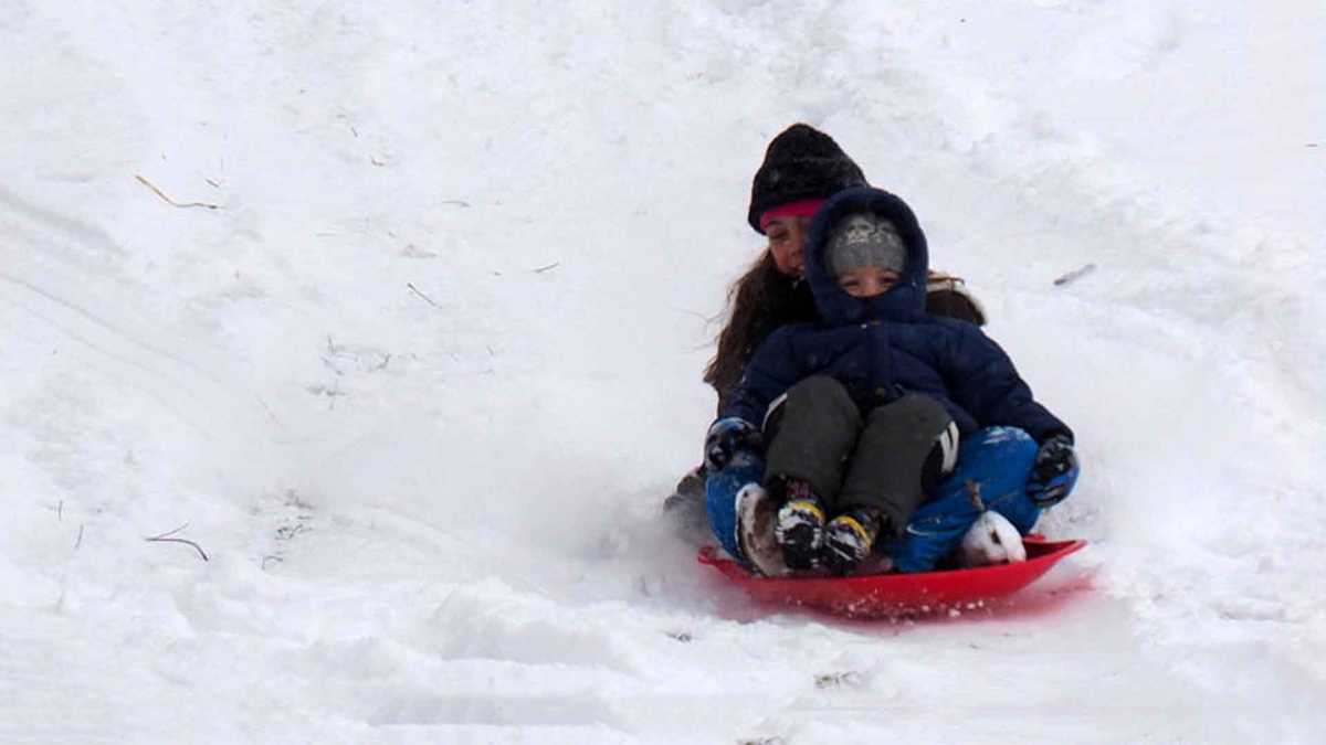 2 children hospitalized from sledding accidents