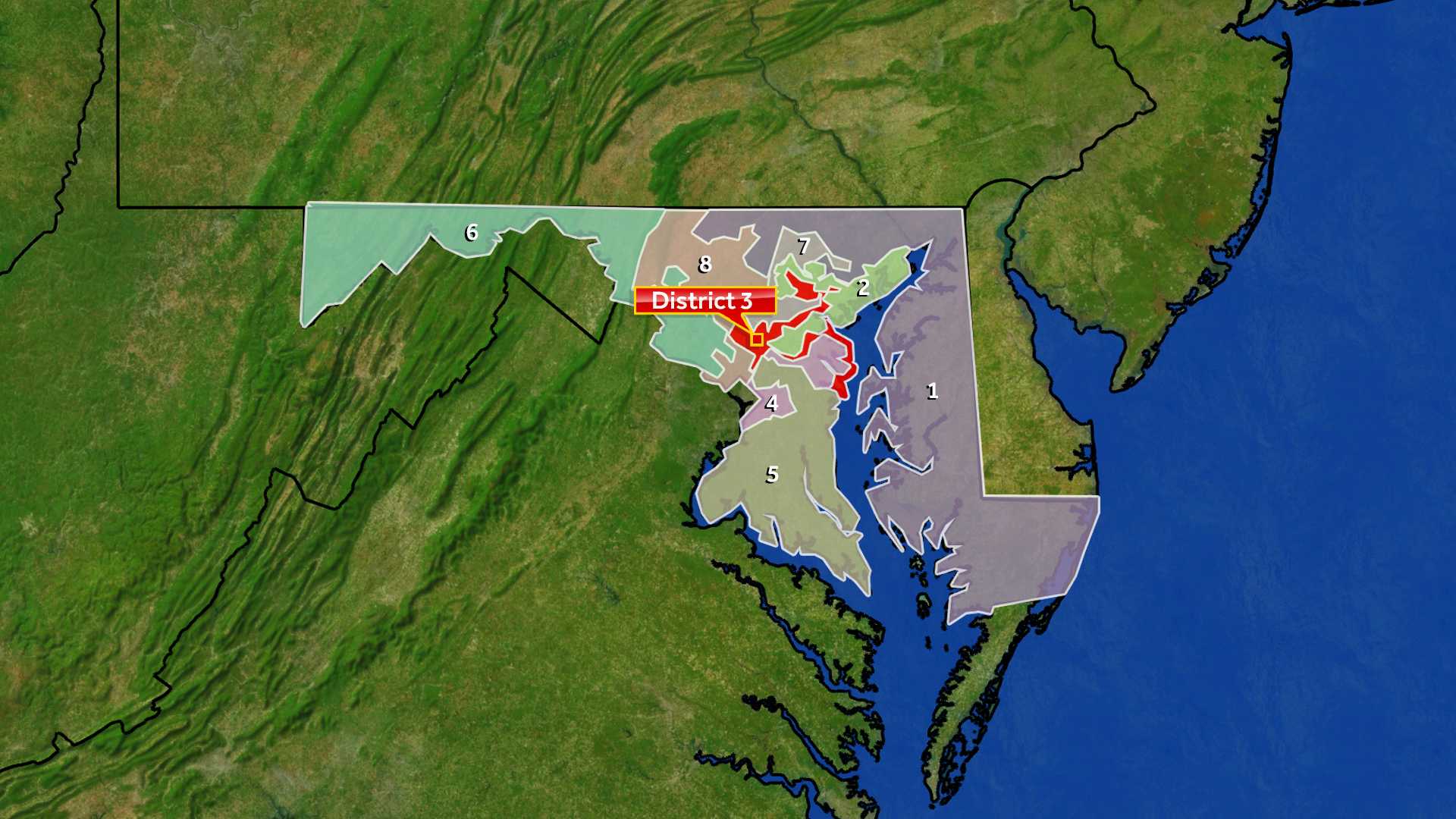 Commission To Address Gerrymandering Redraw Districts For 2022 Election   2220090 Wbal District 3 Congressional Districts Maryland 2 1610483685 