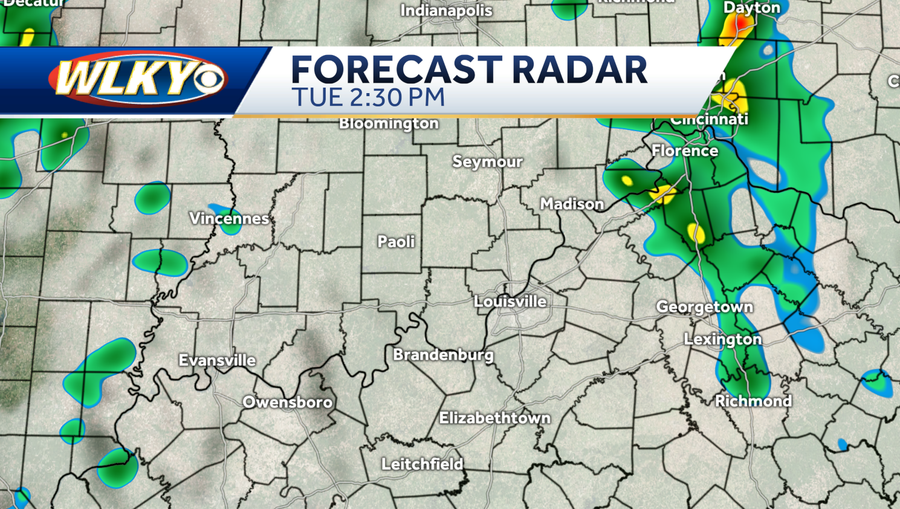 Louisville area severe weather timeline for Tuesday