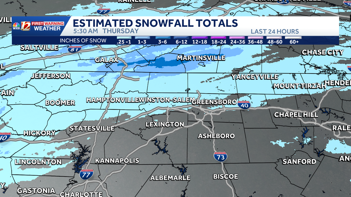 Slick travel possible Thursday in the Piedmont Triad