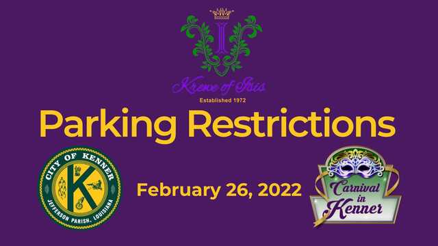 Parking restrictions will be heavily enforced Mardi Gras weekend - Vimarsana News