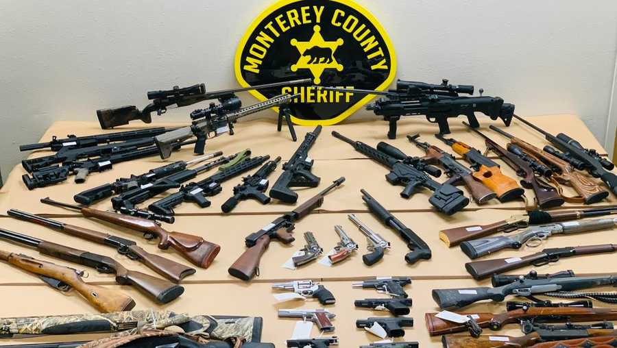 nearly 50 illegally possessed firearms and 5 live grenades were found during investigation