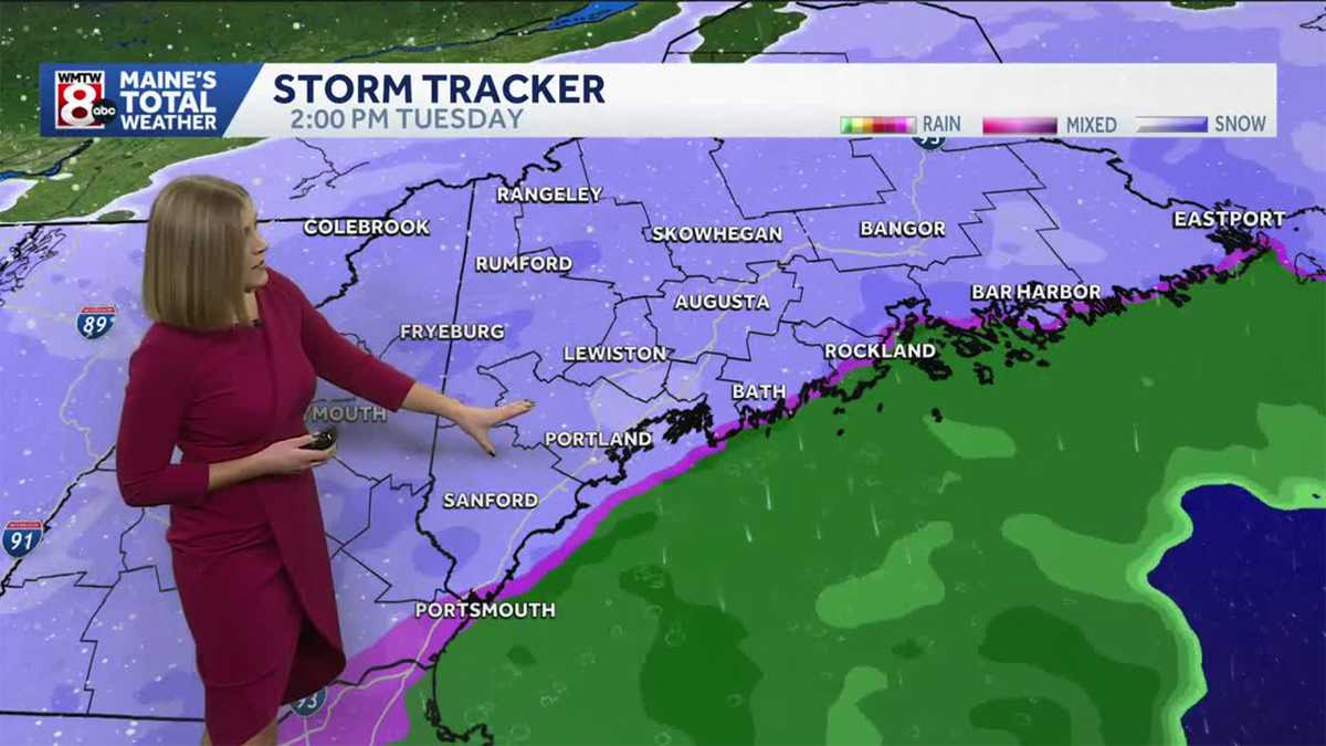Snow spreads through Maine and will intensify this afternoon