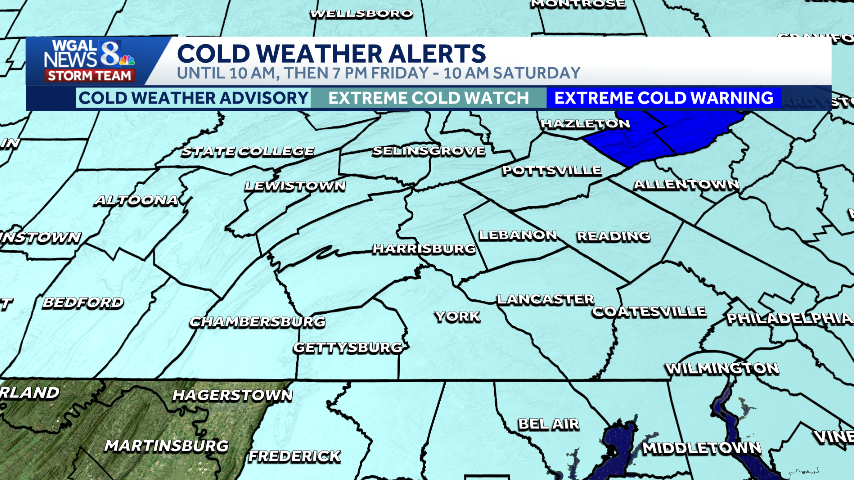 NWS issues fifth cold weather advisory this week as arctic cold persists