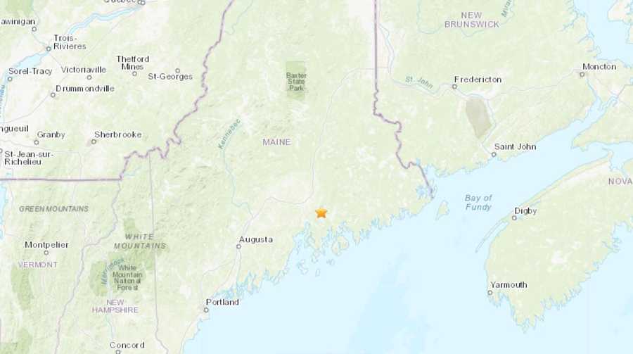 Highest earthquake magnitude in maine