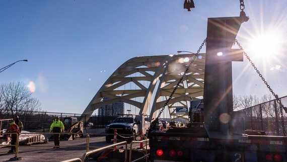 Kingsmac Bridge Repair work continues on Big Mac Bridge despite temperatures, wind ...