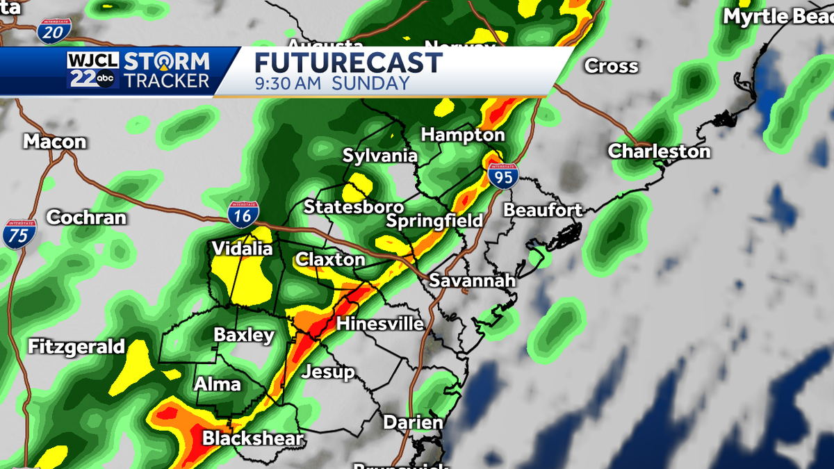 A few showers today ahead of strong storms Sunday morning - WJCL