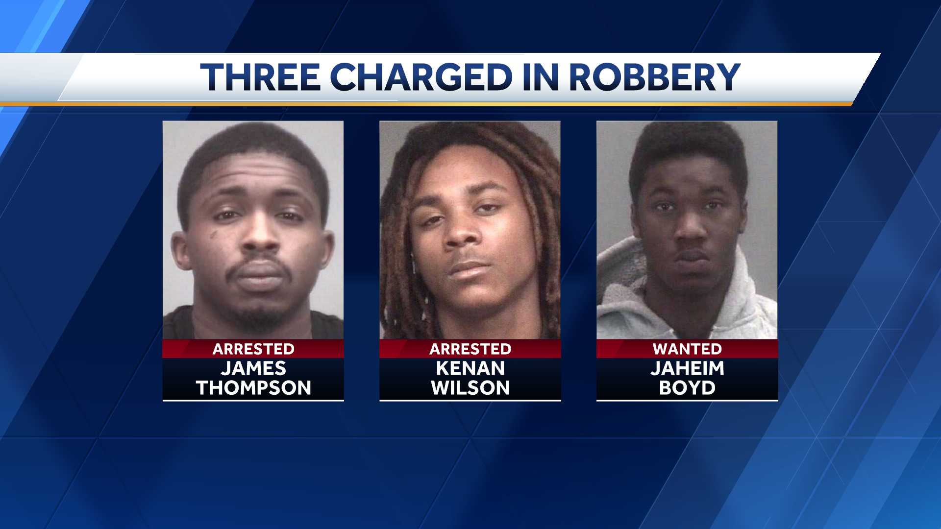 Two Suspects Arrested, Police Searching For Third Man After Armed Robbery