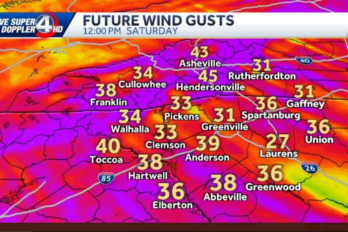 Greenville Forecast: Weekend Rain, Freezing Temps, Strong Winds