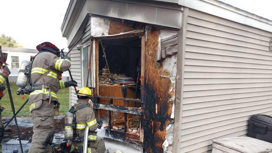 Maine firefighters extinguish structure fire started by a cigarette