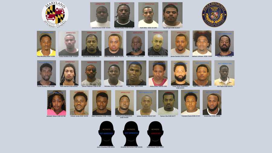 33 charged in baltimore drug investigation