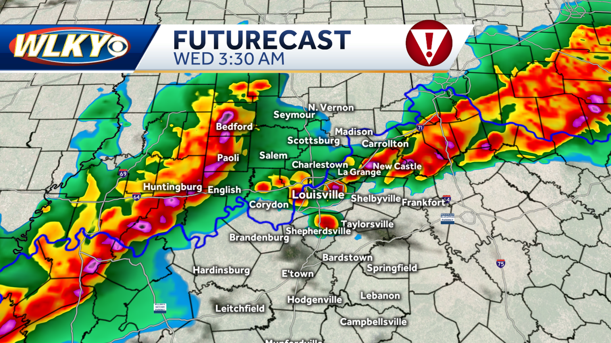 Timeline: Severe storms Tuesday, Wednesday in Louisville