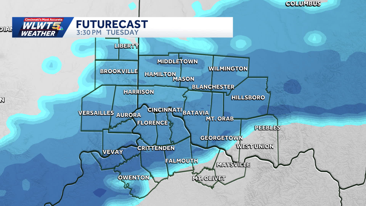 HOUR BY HOUR | When next measurable snow moves through Cincinnati Tuesday