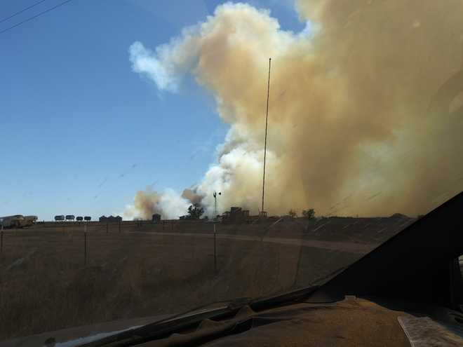 Farm Camp Fire grows to 12,000 acres