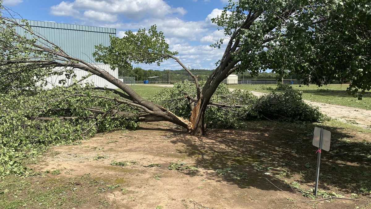 Person dead after tree falls on home during storms in Oilton