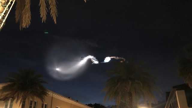 Photos: SpaceX lights up sky as exhaust interacts with sun