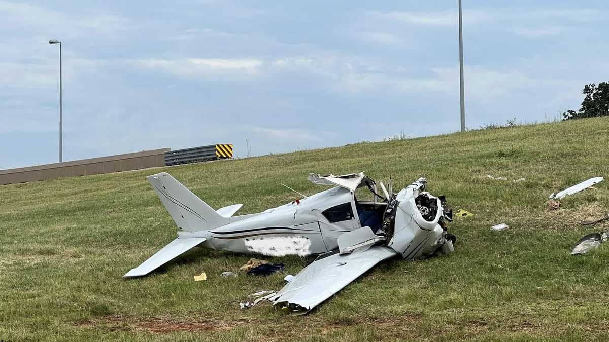 Person in critical condition after plane crashes into Oklahoma City highway