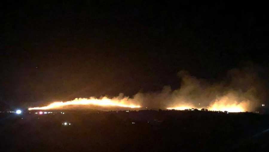 Fire breaks out on Gilroy hillside