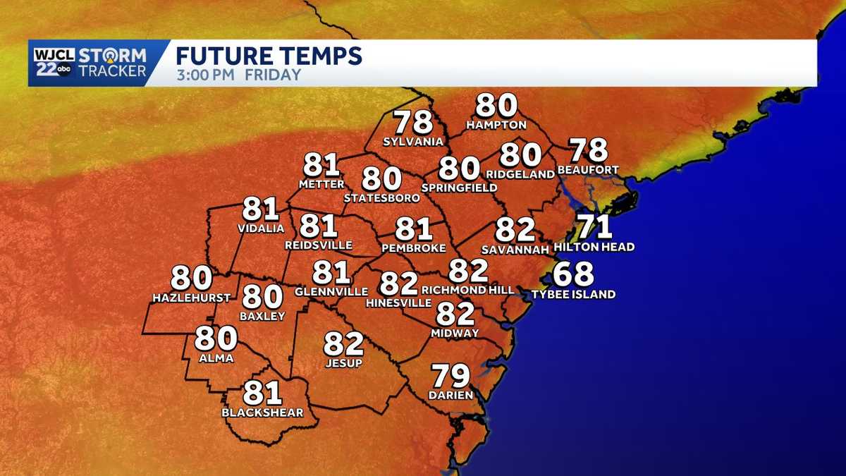 Rain chances and a big temperature swing ahead for Coastal Georgia, Lowcountry
