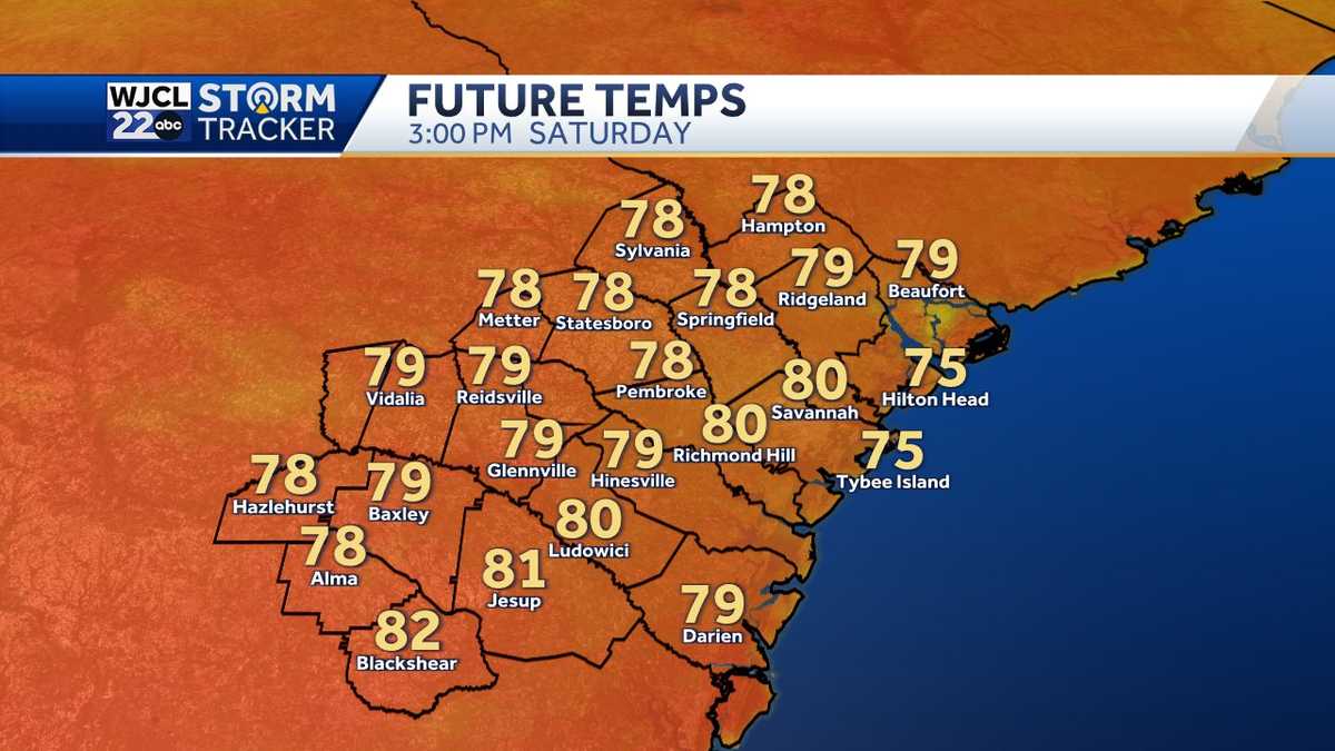 Possible record highs, spotty showers in the weekend forecast for Southeast Georgia & the Lowcountry