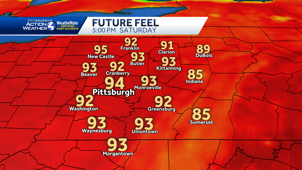 Heat warning for Pittsburgh and surrounding areas remains in effect