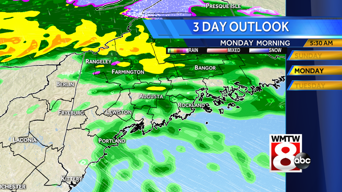 Flood Watch Issued For Parts Of Maine Ahead Of Work Week Rain