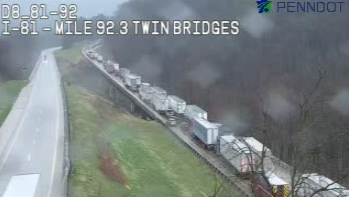 Tractor-trailer rolls over in Lebanon County, Pa., shuts down I-81