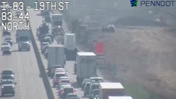 Severe traffic back-up due to disabled vehicle on Interstate 83 in ...