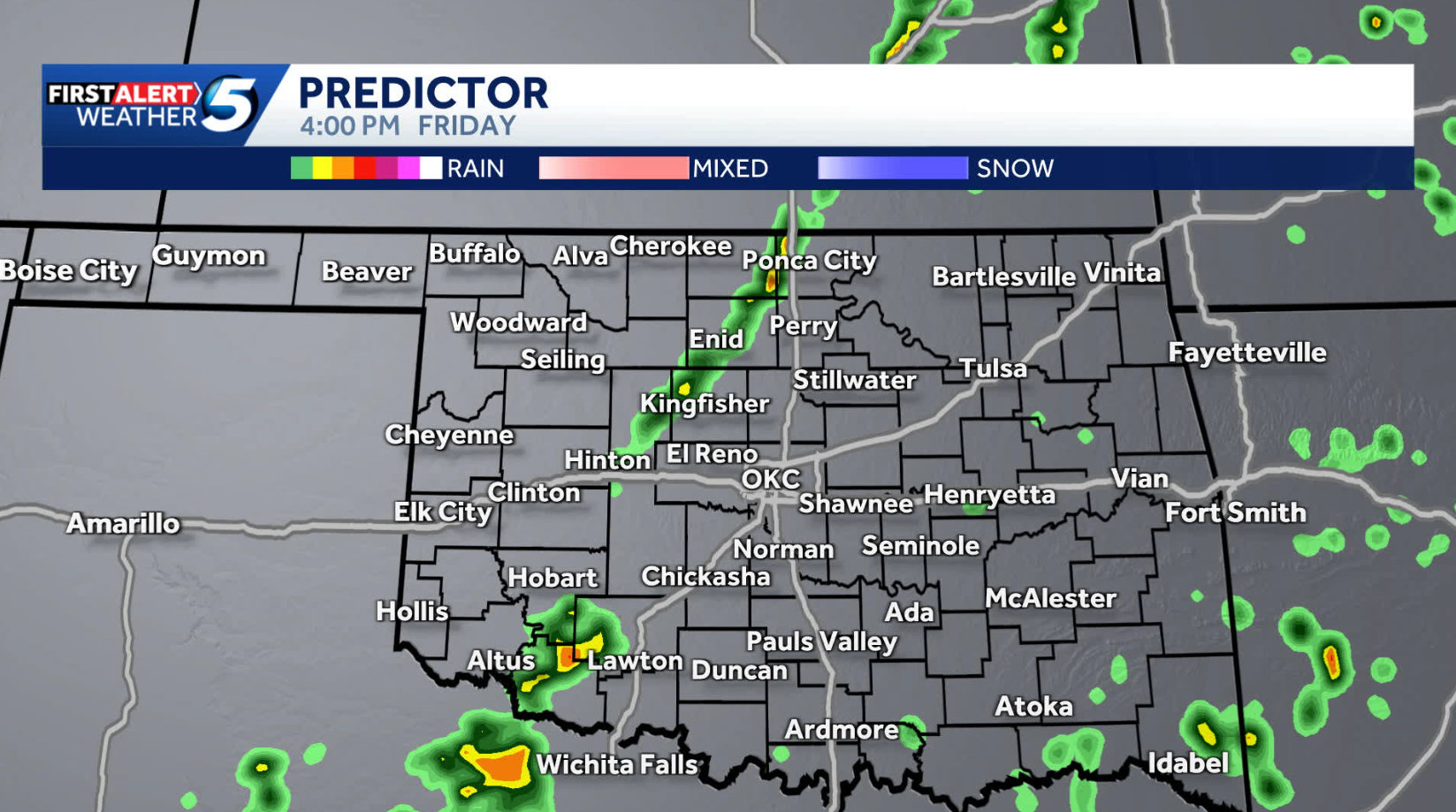 Hour-by-hour forecast: When will Oklahoma see severe storms? - KOCO
