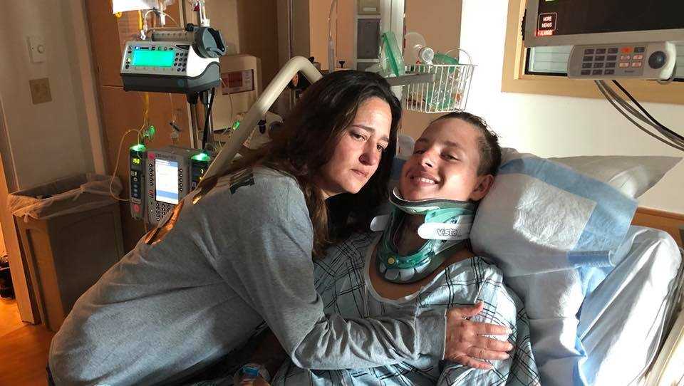 Laurel High School sophomore recovering from spinal injury after