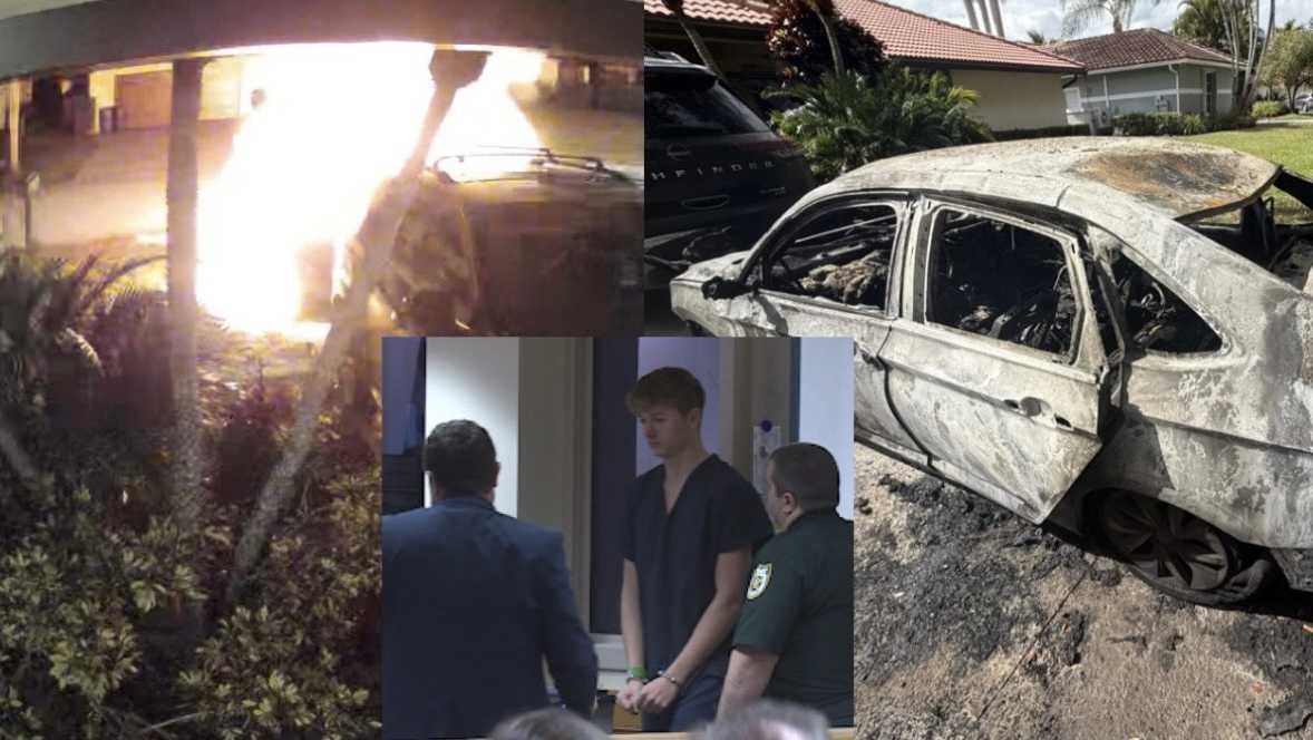 Florida teen arrested for car arson in Palm Beach Gardens