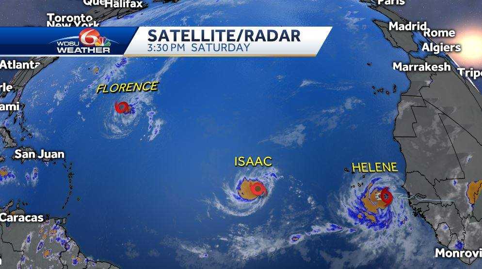 Isaac Forms, Now Three Active Tropical Storms In Atlantic