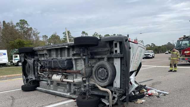 Person hospitalized after van flips in Fort Myers crash - Vimarsana News