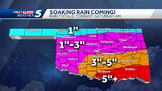 Much of Oklahoma under flood watch Friday