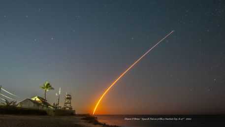 SpaceX Falcon 9 rocket launch seen from South Florida