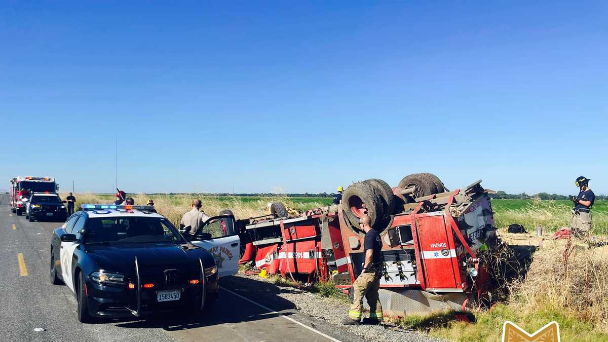 Cal Fire engine flips over Butte County, 3 hurt