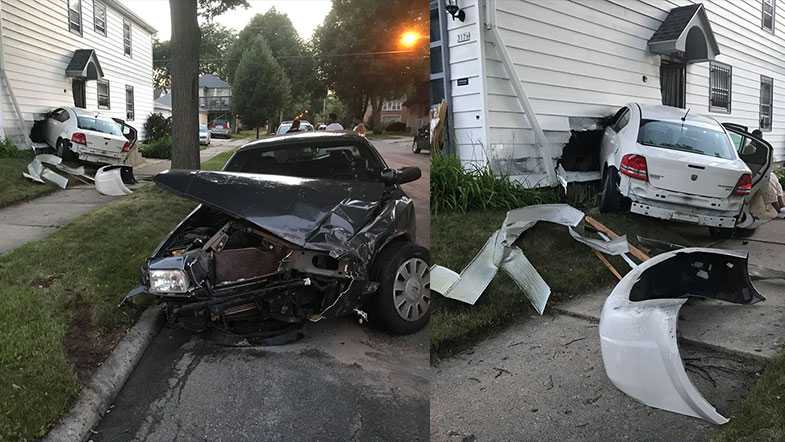 Car crashes into house on north side