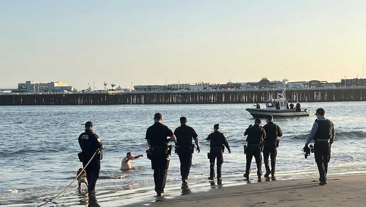 Santa Cruz police arrest rock-throwing man hiding in water after standoff