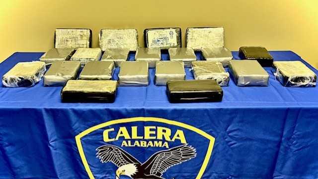 21 kilos of cocaine seized, Colombian citizens arrested following Calera traffic stop