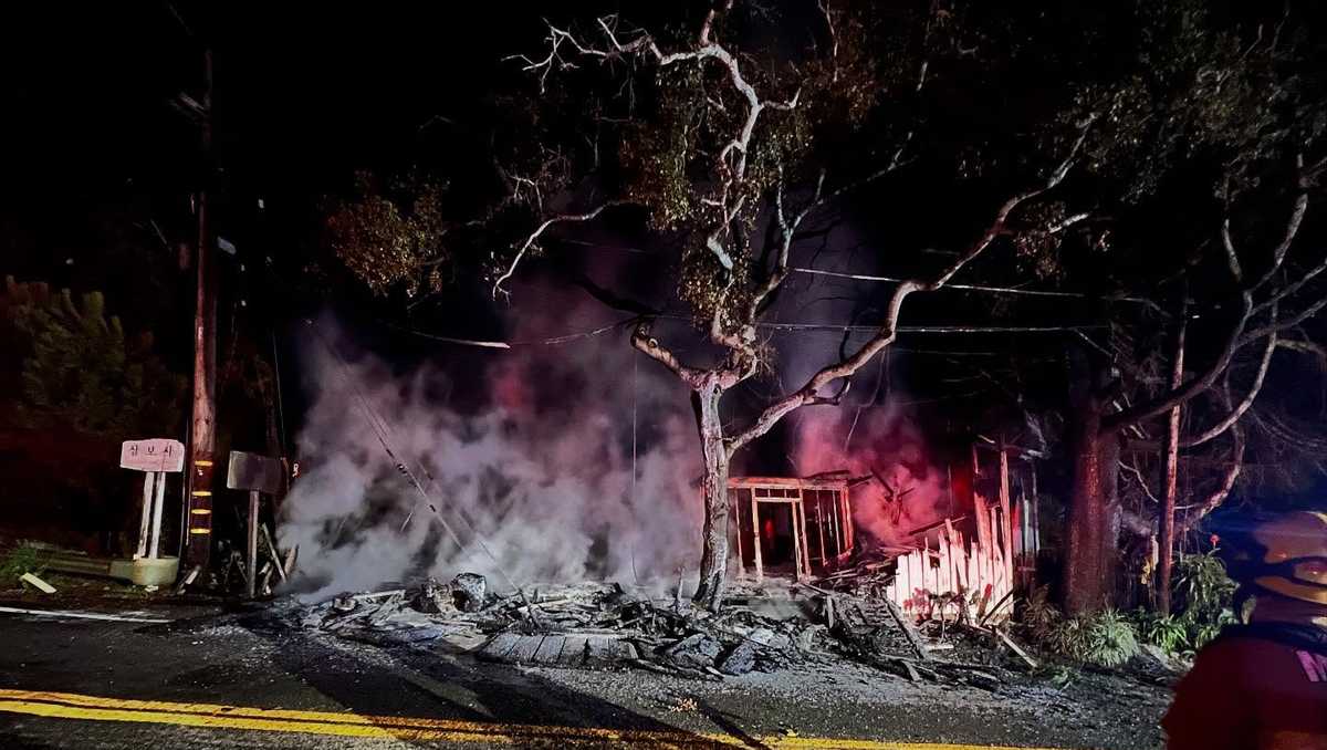Historic Monterey County building, built in 1858, destroyed by fire