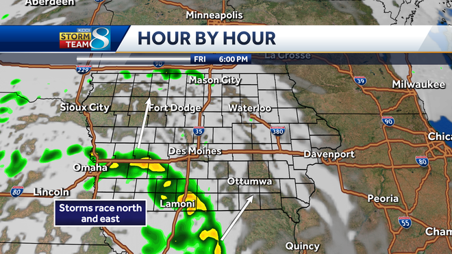 Iowa forecast: Latest timing, location of Friday's severe weather