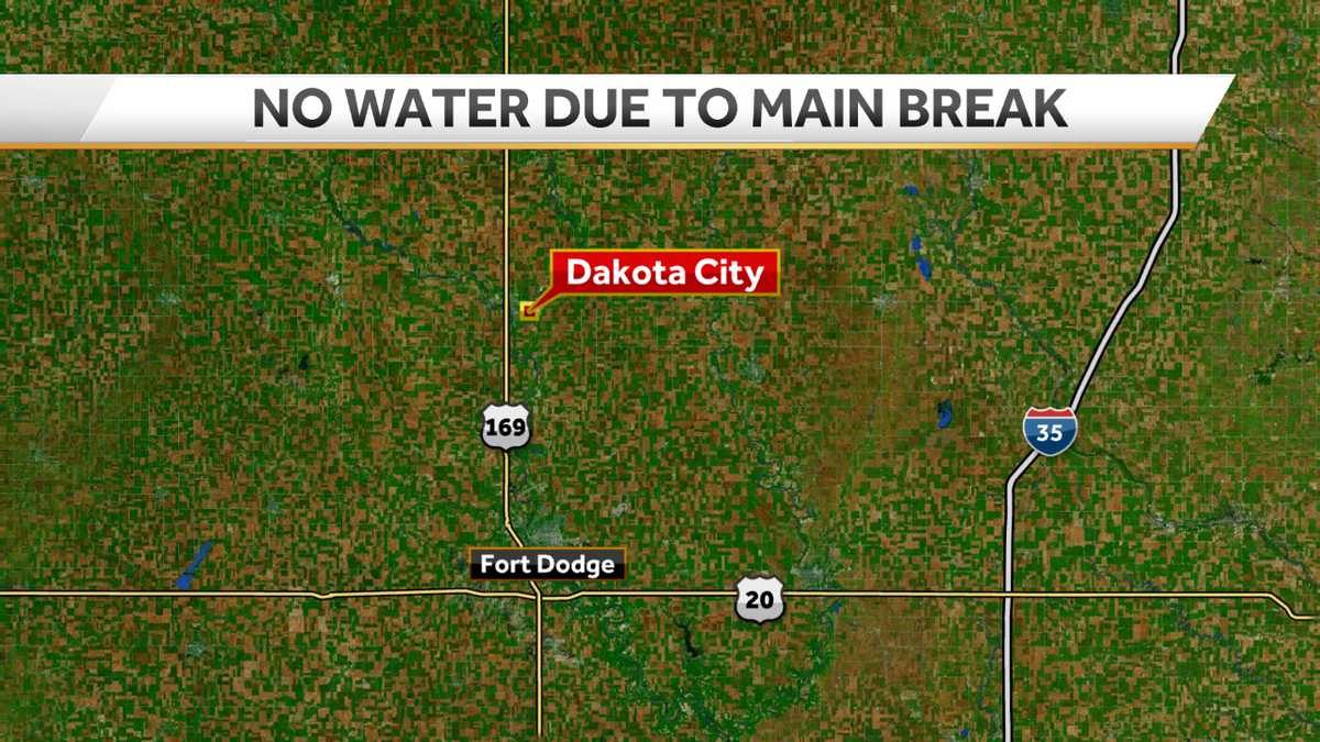 Water main break drains Dakota City water tower