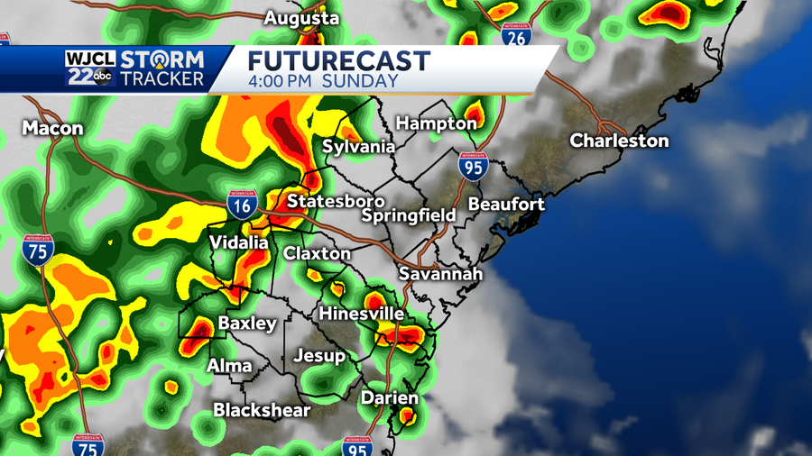 Thunderstorms possible Sunday afternoon
